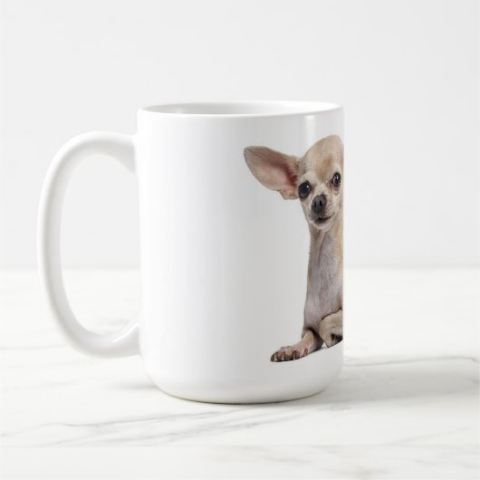 チワワの小犬の犬のコーヒー・マグ コーヒーマグカップ (左)
