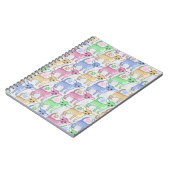 チワワの恋人のカラフルパターン ノートブック (左側)