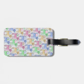 チワワの恋人のカラフルパターン ラゲッジタグ (裏面横)