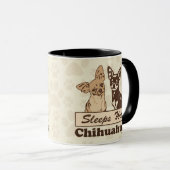 チワワの所有者のデザイン マグカップ (正面右)