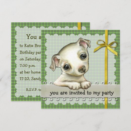 チワワの招待状 招待状 (正面/裏面)