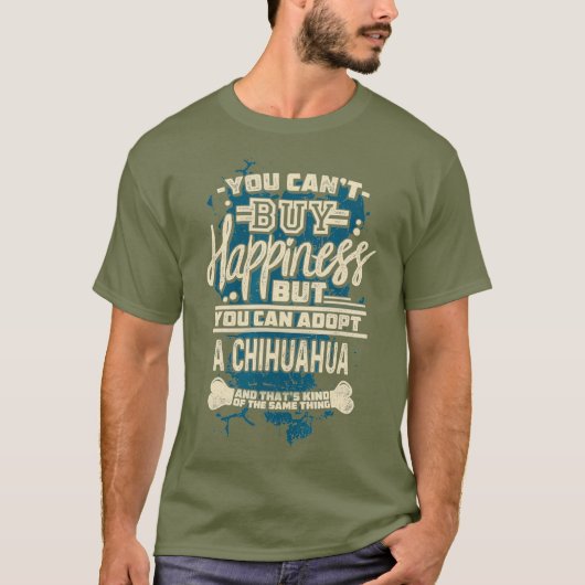 チワワの救助犬のシャツを着る Tシャツ (正面)