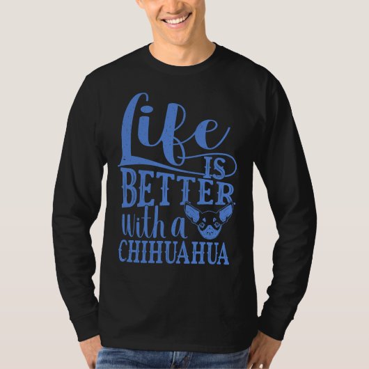 チワワの方が暮らしが好い Tシャツ (正面)