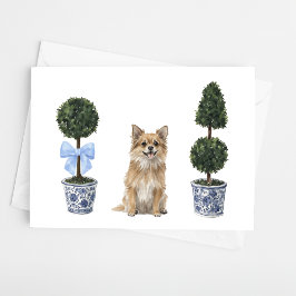 チワワの水の色チノイスリーパピードッグ カード