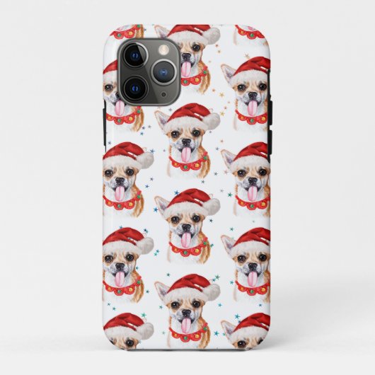 チワワの水彩画のクリスマスデザイン Case-Mate iPhoneケース (裏面)