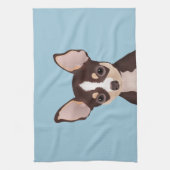 チワワの漫画 キッチンタオル (縦)