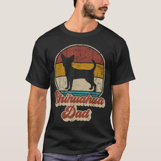 チワワの父 楽しい 犬好き 男性 チワワ 犬 Tシャツ (正面)