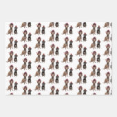 チワワの犬たち ラッピングペーパーシート (正面3)