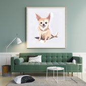チワワの犬 | かわいい犬のペット子犬水彩画 ポスター