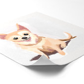 チワワの犬 | かわいい犬 ペット 子犬 水彩アート ポスター (角)