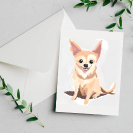 チワワの犬 | かわいい犬 ペット 子犬 水彩カード