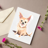 チワワの犬 | かわいい犬 ペット 子犬 水彩カード