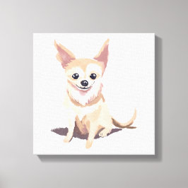 チワワの犬 | かわいい犬 ペット 子犬 水彩画 キャンバスプリント
