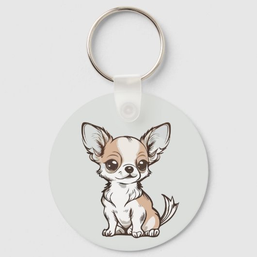 チワワの犬 キーホルダー (正面)