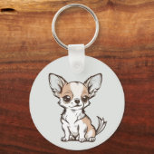 チワワの犬 キーホルダー (正面)