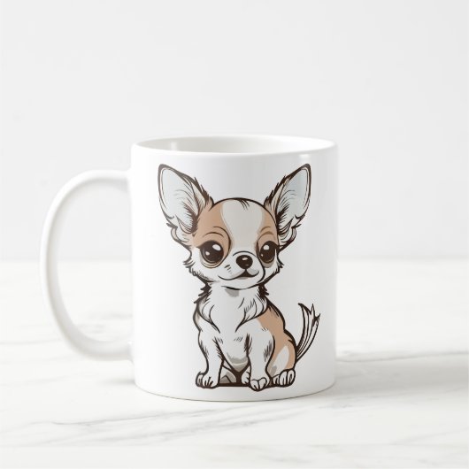 チワワの犬 コーヒーマグカップ (左)