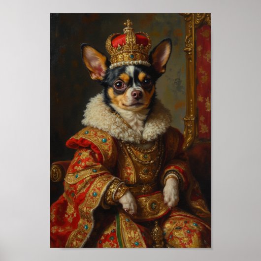 チワワの王室肖像 ポスター (正面)