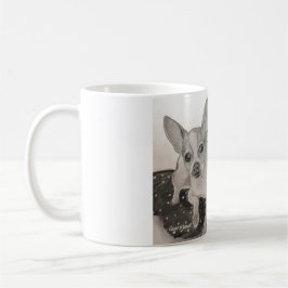 チワワの相棒のオリジナルのアートワーク コーヒーマグカップ