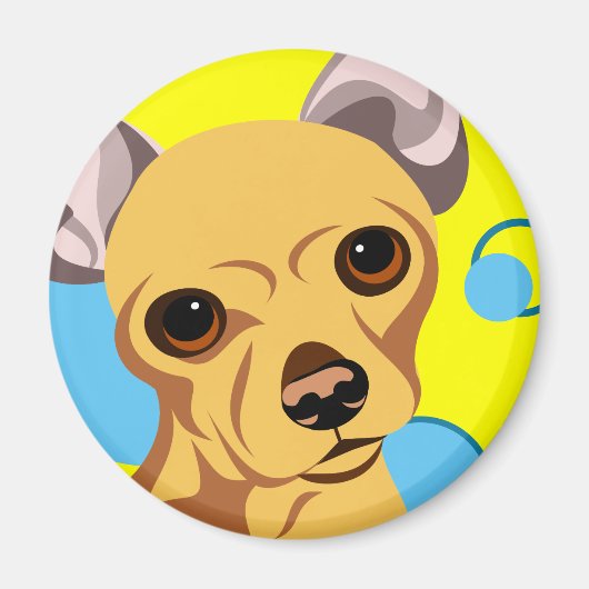 チワワの磁石 マグネット (正面)