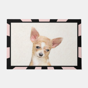 チワワの絵 - かわいいオリジナル犬アート ドアマット