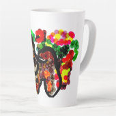 チワワの花 カフェラテマグ (右アングル)
