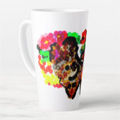 チワワの花 カフェラテマグ (左アングル)