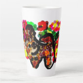 チワワの花 カフェラテマグ (正面)