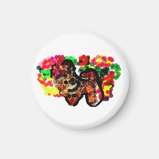 チワワの花 マグネット (正面)