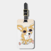 チワワの荷物のラベル ラゲッジタグ (正面縦)