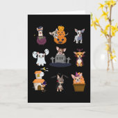 チワワの衣装 ハロウィンTシャツ かわいいハロウィン カード (黄色い花)