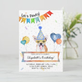 チワワの誕生日パーティー 招待状 (スタンド正面)
