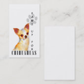 チワワの足は名刺を持ち上げます 名刺 (正面/裏面)