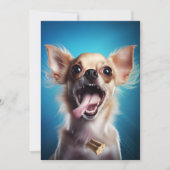 チワワの躍動感 招待状 (正面)