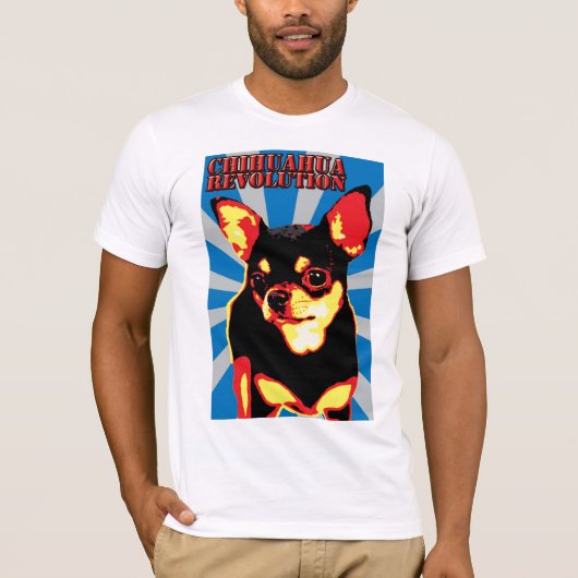 チワワの革命-青 Tシャツ (正面)