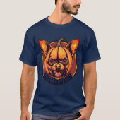 チワワの顔のカボチャのハロウィンTシャツ Tシャツ (正面)
