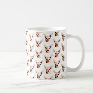 チワワの顔のマグ コーヒーマグカップ