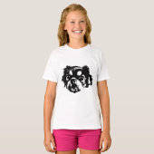 チワワの顔Tシャツ - 優しいインクの犬デザイン Tシャツ (正面フル)