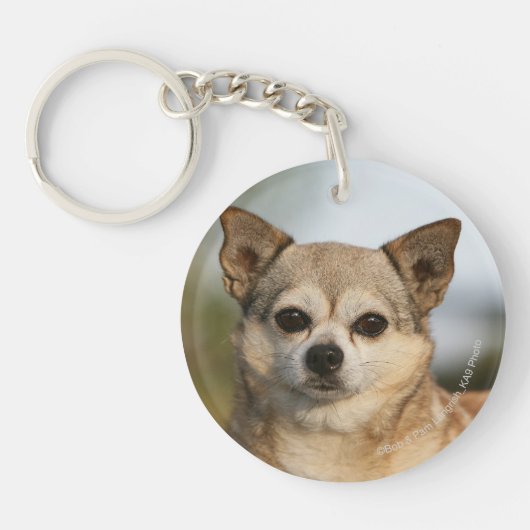 チワワのHeadshot キーホルダー (正面)
