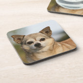 チワワのHeadshot コースター (左側)