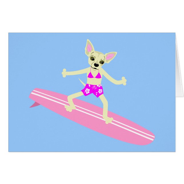 チワワのLongboardのサーファーの女の子 (正面横)