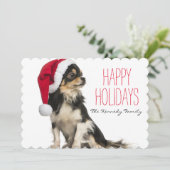 チワワはクリスマスハットをかぶっている シーズンカード (スタンド正面)