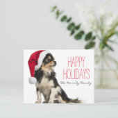 チワワはクリスマスハットを着て シーズンポストカード (スタンド正面)