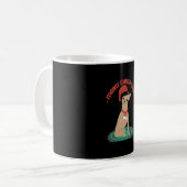 チワワはサンタハットを着て コーヒーマグカップ (正面左)