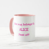 チワワはティアラのパーソナライズされたマグカップで マグカップ (正面左)