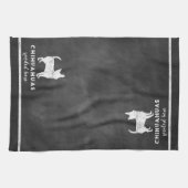 チワワはヴィンテージの黒板をここにだめにしました キッチンタオル (横)