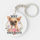 チワワは愛について決して嘘をつかない キーホルダー (裏面)