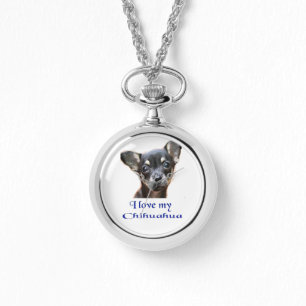 チワワは時計を見る 腕時計