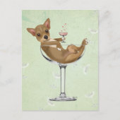 チワワをカクテルグラスに ポストカード (正面)