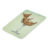 チワワをカクテルグラスに マグネット (左側)