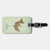 チワワをカクテルグラスに ラゲッジタグ (正面横)